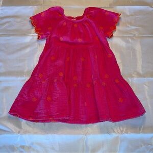 Cat & Jack Pink & Orange Girls Dress Size Small 6/7